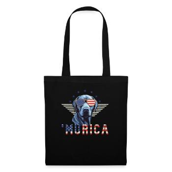 Labrador Sunglasses Murica Flag Gift - Tote Bag - black - Front