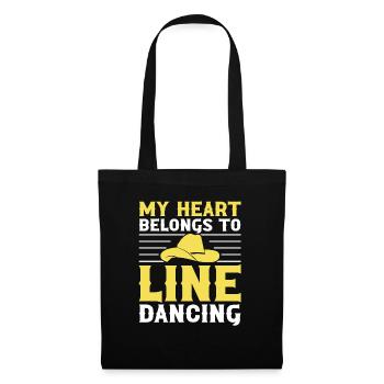 Line Dancing Groupe Line Dance Western Cowboy - Tote Bag - black - Front