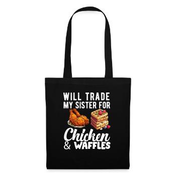 Chicken and Waffles Fried Chicken Wings Lover - Tote Bag - black - Front
