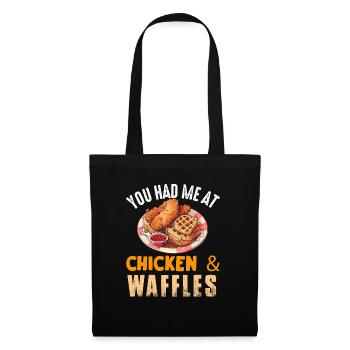 Chicken and Waffles Fried Chicken Wings Lover - Tote Bag - black - Front