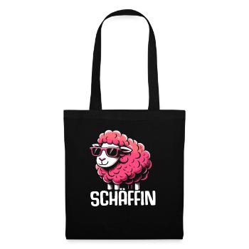 Chef Chefin Schaf Geschenk Schäfin Spruch - Stoffbeutel - Schwarz - Vorne