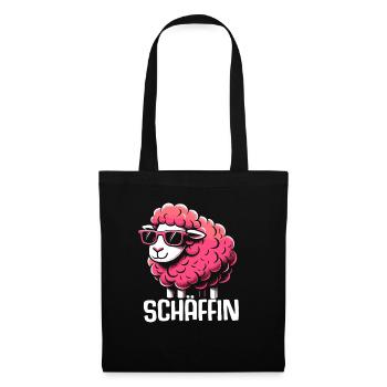 Chef Chefin Schaf Geschenk Schäfin Spruch - Stoffbeutel - Schwarz - Vorne