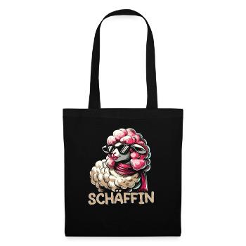Chef Chefin Schaf Geschenk Schäfin Spruch - Stoffbeutel - Schwarz - Vorne