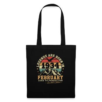 Février 1934 Vintage Rétro Anniversaire 1934 - Sac en tissu - noir - Devant