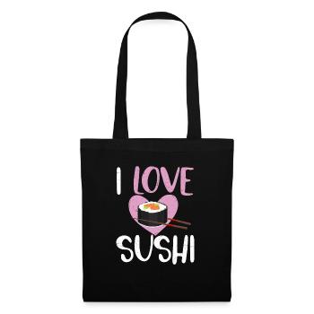 J’aime les sushis 2J’aime les sushis Cuisine japonaise Japonaise - Sac en tissu - noir - Devant