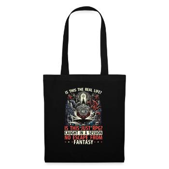 Jeu de rôle RPG Maître du jeu vidéo Gamer - Sac en tissu - noir - Devant