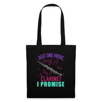 Joueur de clarinette pour fille Femmes Fille Drôle - Sac en tissu - noir - Devant