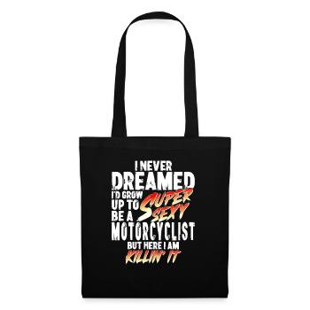 Super Sexy Motard Motard Cadeau Moto - Sac en tissu - noir - Devant