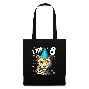 I'm 8 Years Old Leopard Leopard 8th Birthday - Tote Bag - black - Front