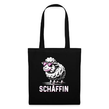 Chef Chefin Schaf Geschenk Schäfin Spruch - Stoffbeutel - Schwarz - Vorne