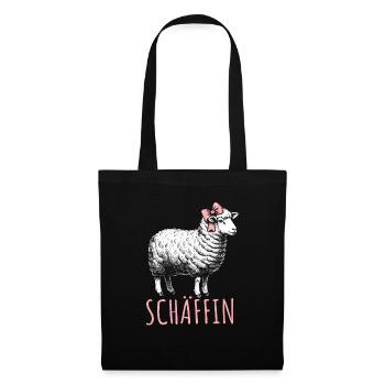 Chef Chefin Schaf Geschenk Schäfin Spruch - Stoffbeutel - Schwarz - Vorne