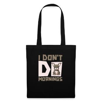 Bouledogue français drôle je ne fais pas les matins - Sac en tissu - noir - Devant
