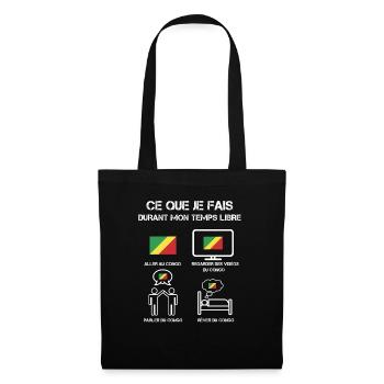 free time congo Brazzaville - Tote Bag - black - Front
