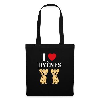 hyène - Sac en tissu - noir - Devant