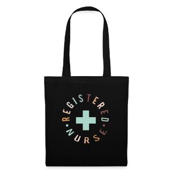 Infirmière autorisée Krankenschwester Nursing - Sac en tissu - noir - Devant