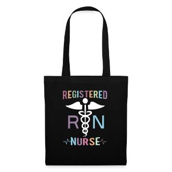 Infirmière autorisée Krankenschwester Nursing - Sac en tissu - noir - Devant