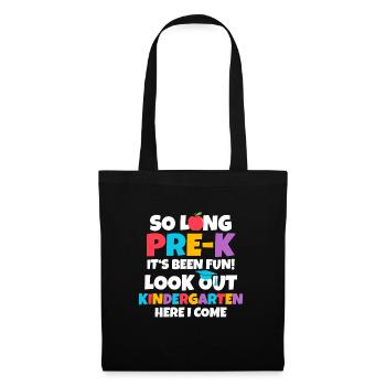 Look Out Kindergarten Pre-K Graduate Preschool Gra - Tote Bag - black - Front