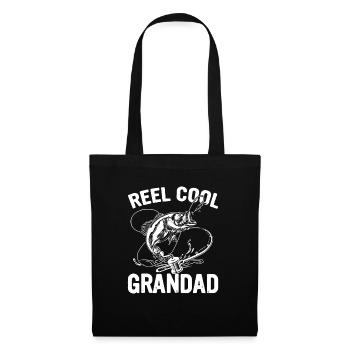 Mens Vintage moulinet Cool grand-père légende pêche Fath - Sac en tissu - noir - Devant
