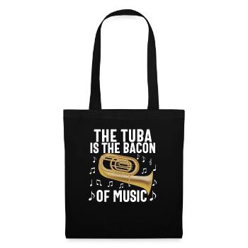 Joueur de tuba hommes femmes fanfare tubiste en laiton - Sac en tissu - noir - Devant