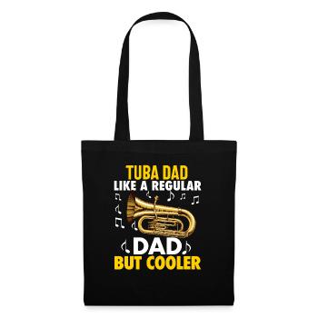 Joueur de tuba hommes femmes fanfare tubiste en laiton - Sac en tissu - noir - Devant