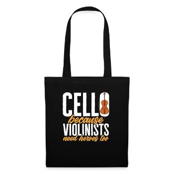 Violoncelliste Violoncelliste Musicien Violoncelle - Sac en tissu - noir - Devant