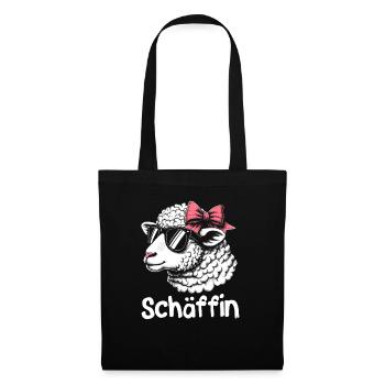 Chef Chefin Schaf Geschenk Schäfin Spruch - Stoffbeutel - Schwarz - Vorne