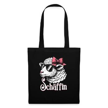 Chef Chefin Schaf Geschenk Schäfin Spruch - Stoffbeutel - Schwarz - Vorne