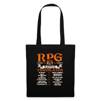 Role Playing Game RPG Master Video Game Gamer - Tote Bag - black - Front