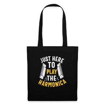 Harmonica Player For Men Women Funny Harmonicist - Tote Bag - black - Front