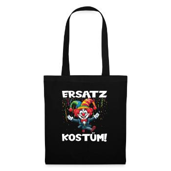 Karneval Kostüm Fasching Fastnacht - Stoffbeutel - Schwarz - Vorne