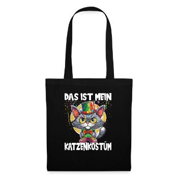 Karneval Kostüm Fasching Fastnacht - Stoffbeutel - Schwarz - Vorne