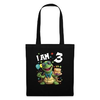 I'm 3 Turtles Turtle 3rd Birthday - Tote Bag - black - Front