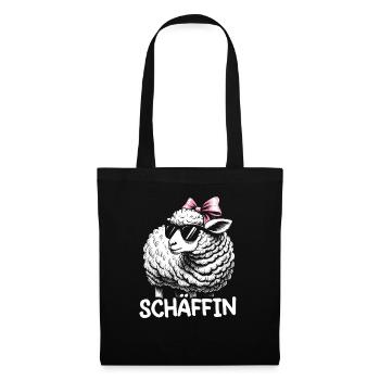 Chef Chefin Schaf Geschenk Schäfin Spruch - Stoffbeutel - Schwarz - Vorne