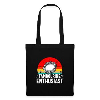 Tambourin Pour Hommes Femmes Drôle Joueur De Tambourin - Sac en tissu - noir - Devant
