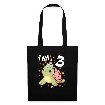 I'm 3 Turtles Turtle 3rd Birthday - Tote Bag - black - Front