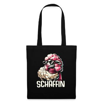 Chef Chefin Schaf Geschenk Schäfin Spruch - Stoffbeutel - Schwarz - Vorne