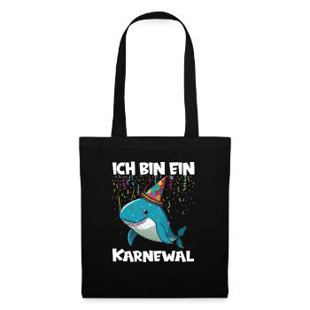 Karneval Kostüm Fasching Fastnacht - Stoffbeutel - Schwarz - Vorne