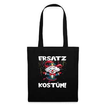 Karneval Kostüm Fasching Fastnacht - Stoffbeutel - Schwarz - Vorne