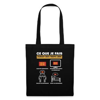 normandie drapeau durant temps libre - Sac en tissu - noir - Devant