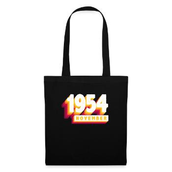 Novembre 1954 69 Ans Homme Femme Anniversaire - Sac en tissu - noir - Devant