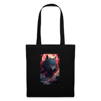Spirit Wolf Fox Aesthetic Japanese Kitsune - Tote Bag - black - Front