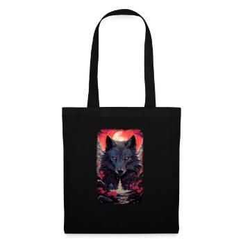 Spirit Wolf Fox Aesthetic Japanese Kitsune - Tote Bag - black - Front