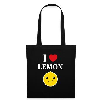 Humour petit citron - Sac en tissu - noir - Devant