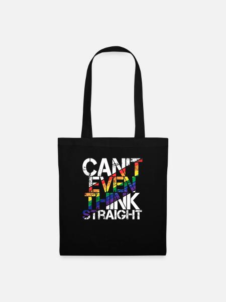 Ich kann nicht einmal denken, heterosexuell, lustig, LGBTQ, lesbisch, schwul - Stoffbeutel - Schwarz