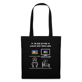 Neukaledonien kostenloses Zeitreise-Geschenk - Stoffbeutel - Schwarz - Vorne