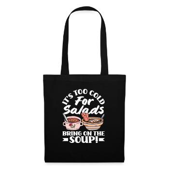 Apportez la soupe douillette - Sac en tissu - noir - Devant