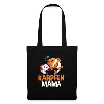 Karpfen Mama - Stoffbeutel - Schwarz - Vorne