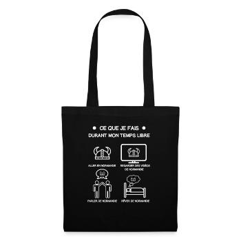 cadeau normandie viking temps libre voyage - Sac en tissu - noir - Devant