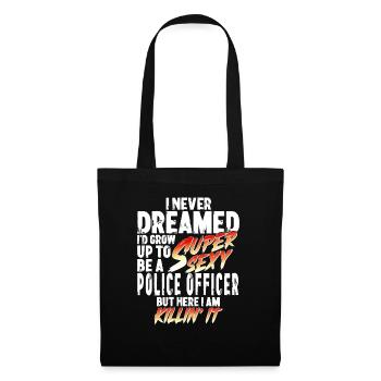 Super Sexy Policière Policier Cadeau Police - Sac en tissu - noir - Devant
