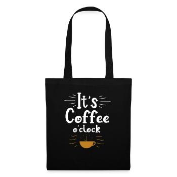C’est du café ou de l’horloge Funny Coffee - Sac en tissu - noir - Devant